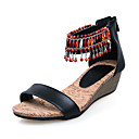 Leather Wedge Heel Sandals With Beading Party / Evening Shoes (More Colors)