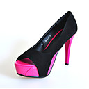 Leather Stiletto Heel Peep Toe With Hollow-out Party / Evening Shoes