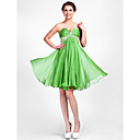 A-Line Halter al ginocchio abito da cocktail in chiffon