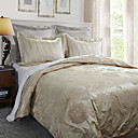 Conjunto de 5 Curva jacquard floral Algodão Duvet Cover Defina