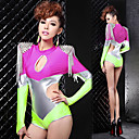 Sexy Grün und Rosa Lycra Leotard Theatrical Costume