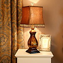 Luz 40W Tabla vendimia con la pantalla de tela y Candelabro Resina Pintura