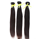 Brazilian Virgin Hair 12 Inch 14 Inch 16 Inch Straight Natural Color Machine Made Wefts 3 Pcs/Set