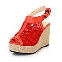 Fashion Leatherette / Net Wedge Heel Sandals With Buckle Party / Evening Shoes (More Colors)
