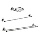 Chrome Finition Sets Accessoires salle de bains (Inclure les patères, 2 porte-serviettes - Laiton)