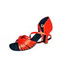 Customized Strappy Satin Latin/Ballroom Dance Performance Shoes (More Colors)