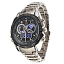 Hommes alliage Montre analogique bracelet à LED (Argent)