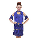 Performance Dancewear Spandex with Tassels and Wraps Latin Dance Outfit For Ladies More Colors
