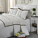 Set of 5 Coffee Cloud Embroidery Cotton Duvet Cover Set