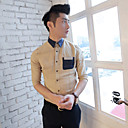 Heren 1/2 Lengte Mouw Linnen Shirt