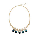 Women's Little Flower Green Diamond Necklace