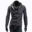 Men's Simple Scrub Stand Chain Coat