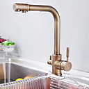 Latón antiguo grifo de la cocina de Purificación de Agua
