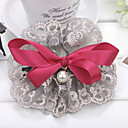 Women's Big Wine Lace Bow Hair Clip