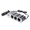 Universele Multifunctionele 12V Triple Sockets USB Cigarette Charger Splitter voor Cars