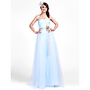 A-line Sweetheart Floor-length Organza Bridesmaid Dress
