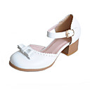 Similpelle tacco grosso punta rotonda con bowknot e / partito / sera scarpe casual increspato (più colori)
