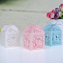 Sweet Lovers Laser cut Favor Box - Set Of 12(More Colors)