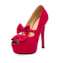 Suède naaldhak peep toe met bowknot party / avond schoenen (meer kleuren)