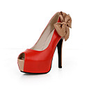 Leatherette Stiletto Heel Peep Toe With Bowknot Party / Evening Shoes (More Colors)
