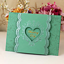 Heart Cut-out Wedding Invitation With Bowknot - Set of 50 (More Colors)