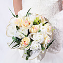 Nice Round Shape Satin / Cotton Rose Wedding Bridal Bouquet