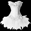 Herrliche Farbe Satin Princess Lolita Korsett mit Spitze