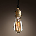 60W Minimalist Modern Pendant Light with Glass Shade and Brass Base(E27/E26 Base)