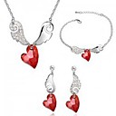 Ángel de la Mujer de piedras preciosas Amor Diamante 3 piezas conjunto