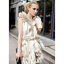 Beautiful Hood Rabbit Fur Casual/Party Vest