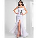 Sheath/Column V-neck Floor-length Chiffon Evening Dress
