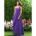 Sheath/ Column One Shoulder Empire Floor-length Chiffon Bridesmaid Dress