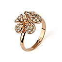 Gorgeous CZ Cubic Zirconia and Alloy 18K Gold Plated Rings(Surface Width: 15 mm)
