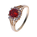 Pretty Copper Alloy CZ Crystal Rings