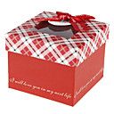 Scatola regalo rosso con nastro bowknot e TAG