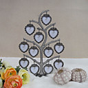 Alloy Family Tree Photo Frame With 12 Hanging Heart Shaped Frames