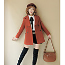 Frauen Casual Doppel Breast Wollmantel