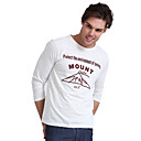 Rodada de impressão Cotton T-shirt manga curta masculina