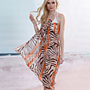 Orange Zebra Leopard Sarong(Length:150CM Width:105CM)