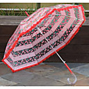 Qute Mønster Red Umbrella Med Nylon Og Chrome Ferdig Stand (lukket lengde: 90cm)