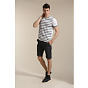 MOCOTOSH White Stripes Fashion Short Sleeeve T Shirt