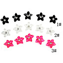 20PCS 3D Resin Finger Nail Decorations Bloemen Diamond-Studded (assorti kleur)
