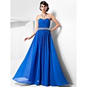 A-line Sweetheart Floor-length Chiffon Evening Dress