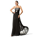 Sheath/Column Sweetheart Floor-length Chiffon Evening Dress