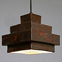 40W Retro Pendant Light avec Rusty Metal Shade