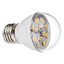 E27 2W 12x5050 SMD 140-170lm 2800-3200K luce bianca calda ha condotto la lampadina della sfera (220v)