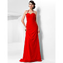 Sheath/Column Halter Asymmetrical Chiffon Evening Dress
