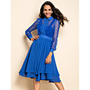 ts vintage kant chiffon midi jurk