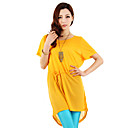 BIOPLAZM Summer New orange à long Coupe ample short de coton de chemise de robe de T à manches