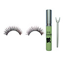 15 Pairs Black Handmade False Eyelash with Glue NO.F19